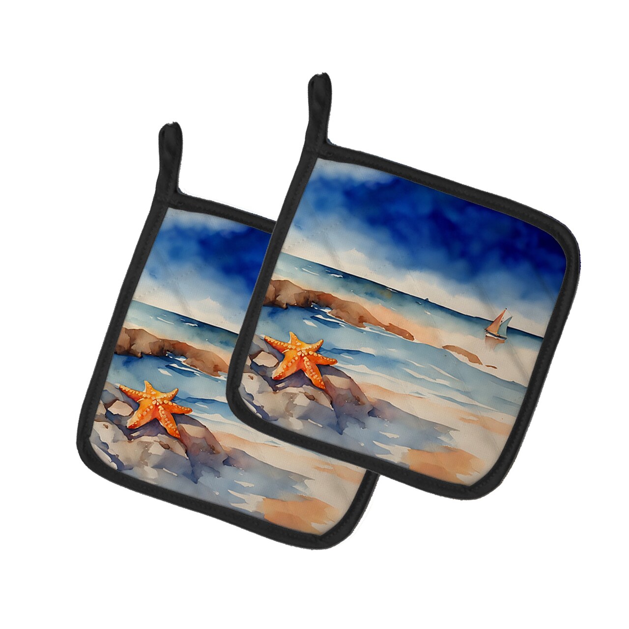 Edge Collections - 7.5" x 7.5" - Multicolor - Premium Nautical Holders for Kitchen Styling - 2 Piece